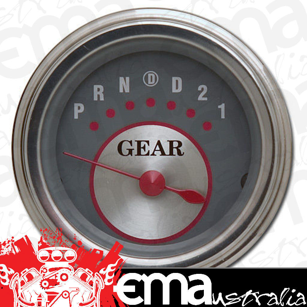 Classic Instruments SS06SLF Silver - Gear Indicator Gauge w/ Overdrive 2-1/8"