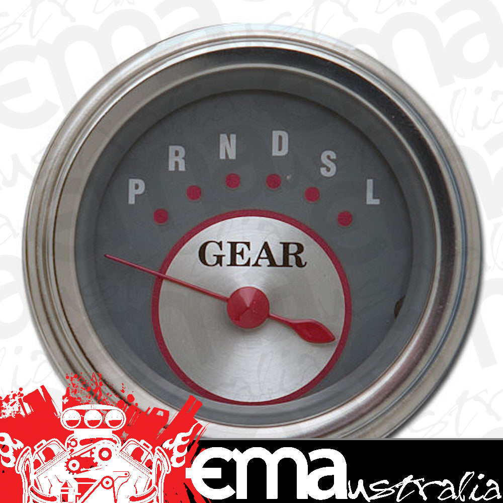 Classic Instruments SS07SLF Silver 2-1/8" - Gear Indicator Gauge no Overdrive 2-1/8"