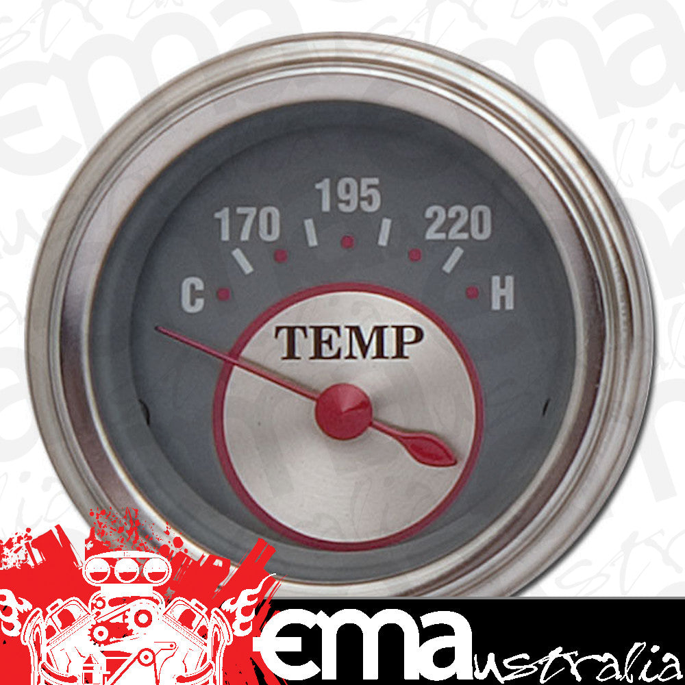 Classic Instruments SS26SLF Silver - Water Temp Gauge 2-1/6"