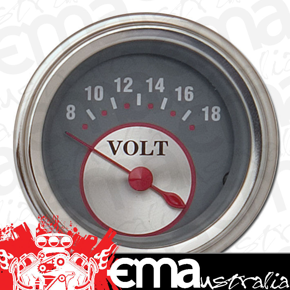 Classic Instruments SS30SLF Silver - Volt Gauge 2-1/8"