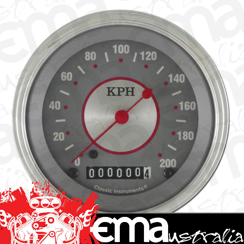 Classic Instruments SS59SLF Silver - Speedometer Gauge 3-3/8" (stock KPH)