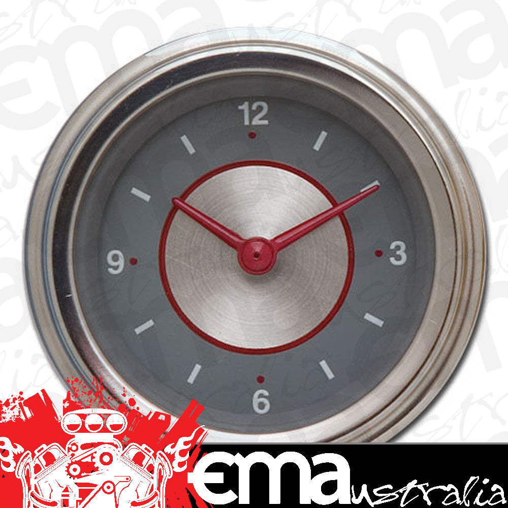 Classic Instruments SS90SLF Silver - Clock Gauge 2-1/8"