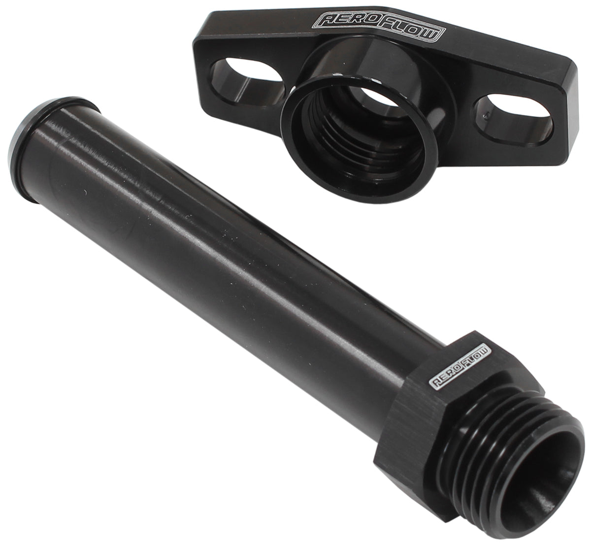 Turbo Drain Adapter (With 100mm x 16mm Barb, 38-44mm Hole Centres. Black Finish.)