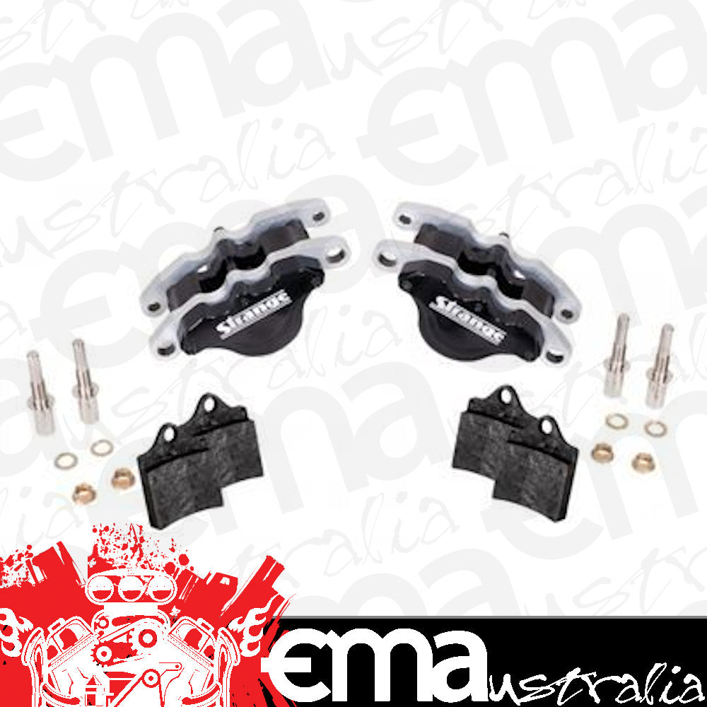 Strange STB1823 Carbon Single 2' Piston Caliper Slider Assm & Pads for 11' Rotors- Pr