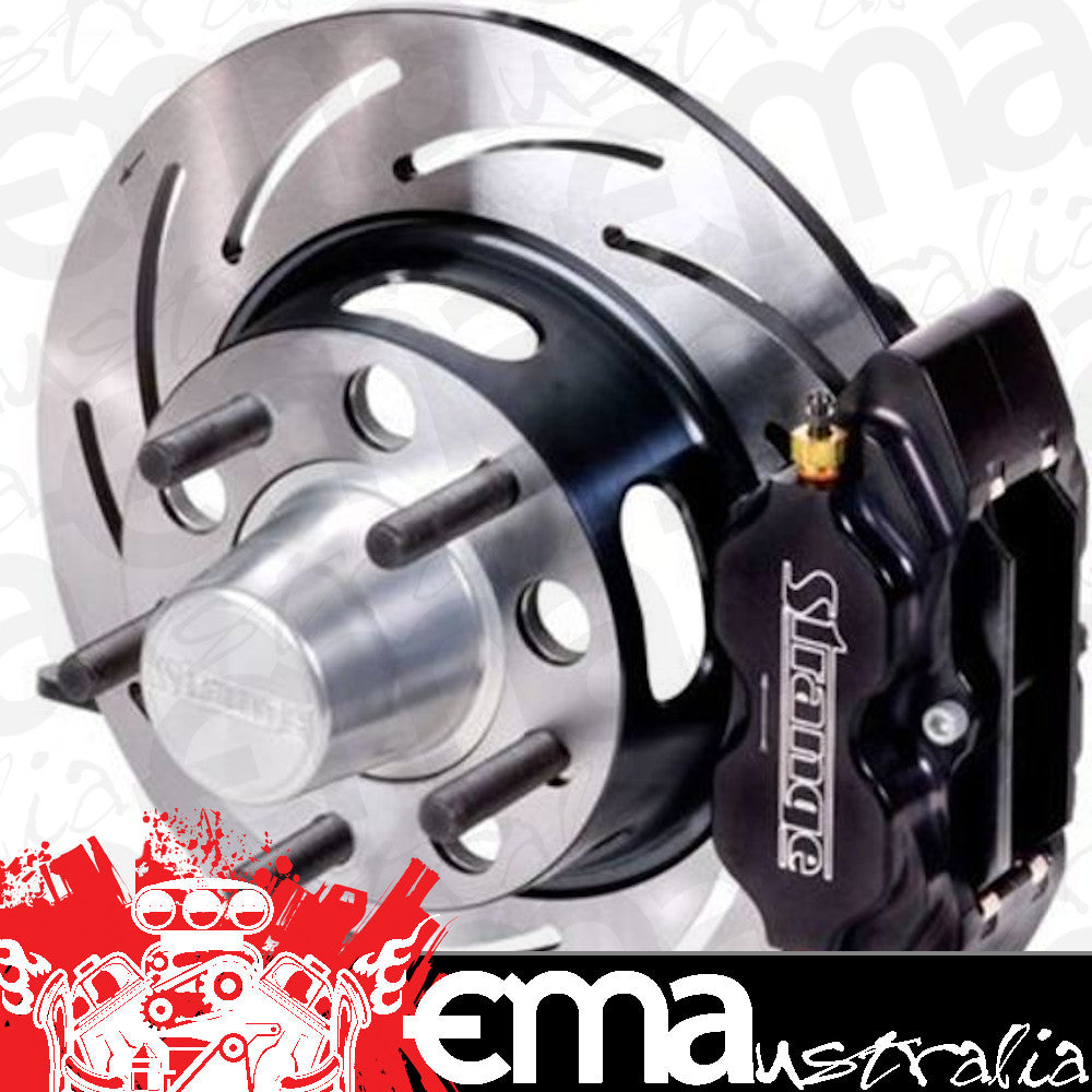 Strange STB4118WC Disc Brakes Pro Race Front Slotted Rotors 4-Piston Calipers Chev Pontiac Kit