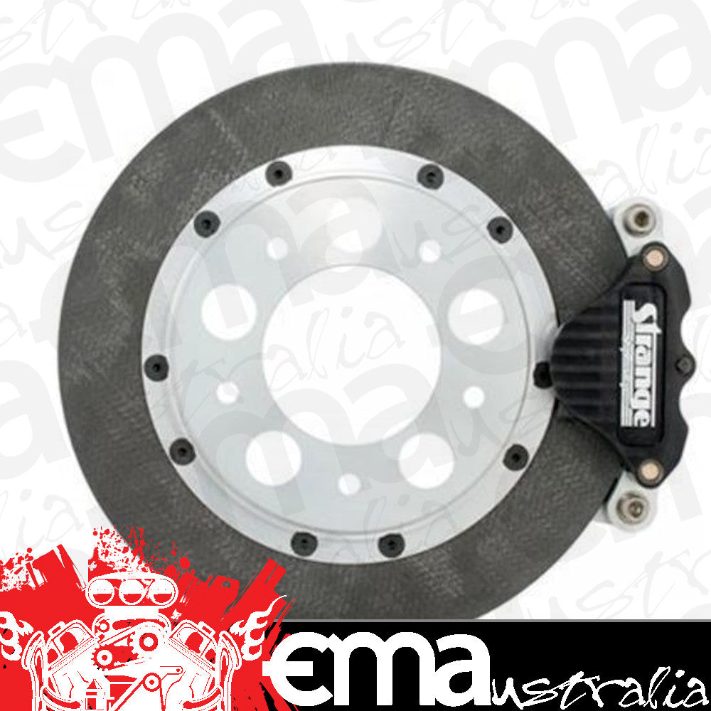 Strange STC4591WC 10' Front Carbon Kit w/Black 2' Pist Clprs Forged 1 Pc Wheels Only