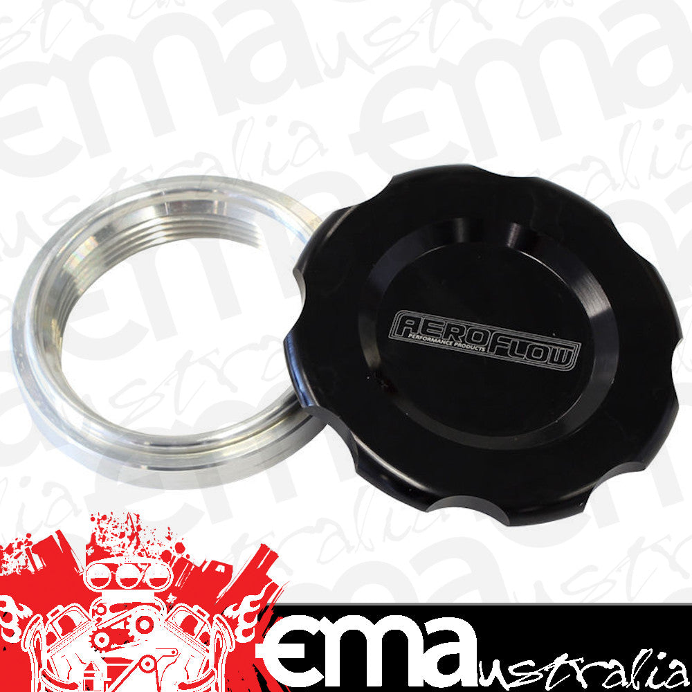 Aeroflow AF465-24BLK 1.5" Weld Bung & Black Cap Low Profile Female Weld-On