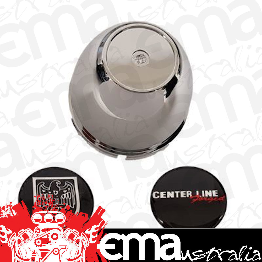 Street Pro Wheels STP002-CL70 Center Cap Chrome Street Pro & Centerline Push In w/ 2 Centerline Decals