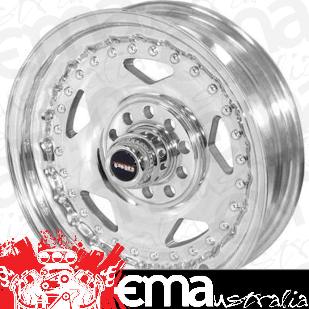 Street Pro Wheels STP005-156000 Street Pro Convo Wheel Polished 15X6' Holden Chevrolet Ford Dual Bolt Circle 0 3.50' Back Space