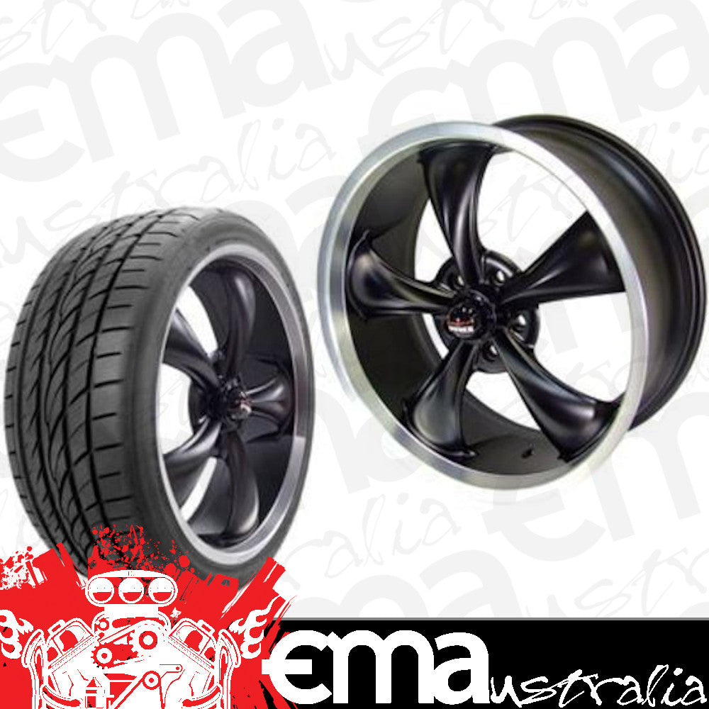 Strange STP695-2085F-MBL 695 Wheel Matt Black/Machined Lip 20x8.5 35 70.7mm Ford
