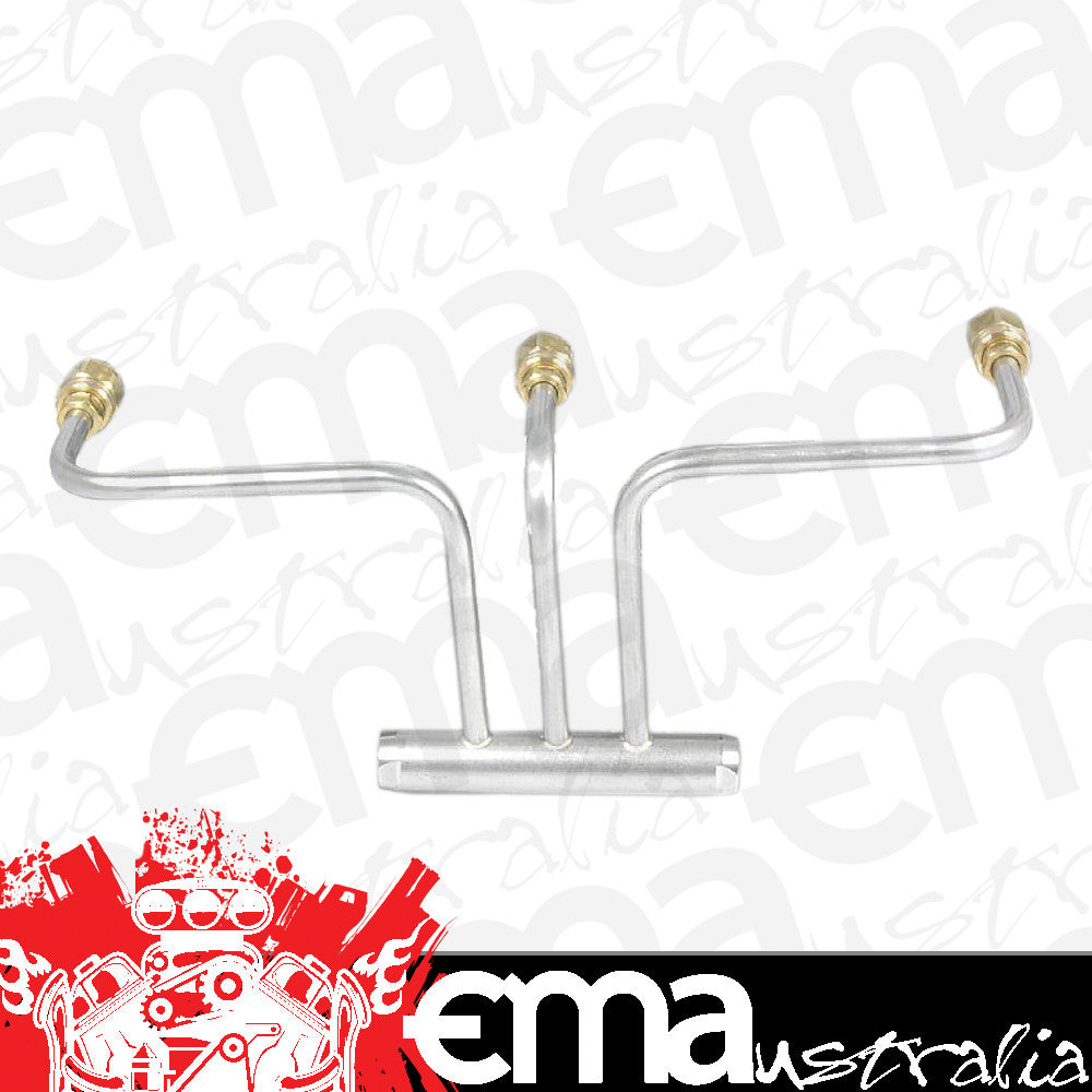 Stromberg STROM9146-BIG S/S Fuel Line Kit Big Bore suit SB Chev w/ 3x2 97 Carburettors