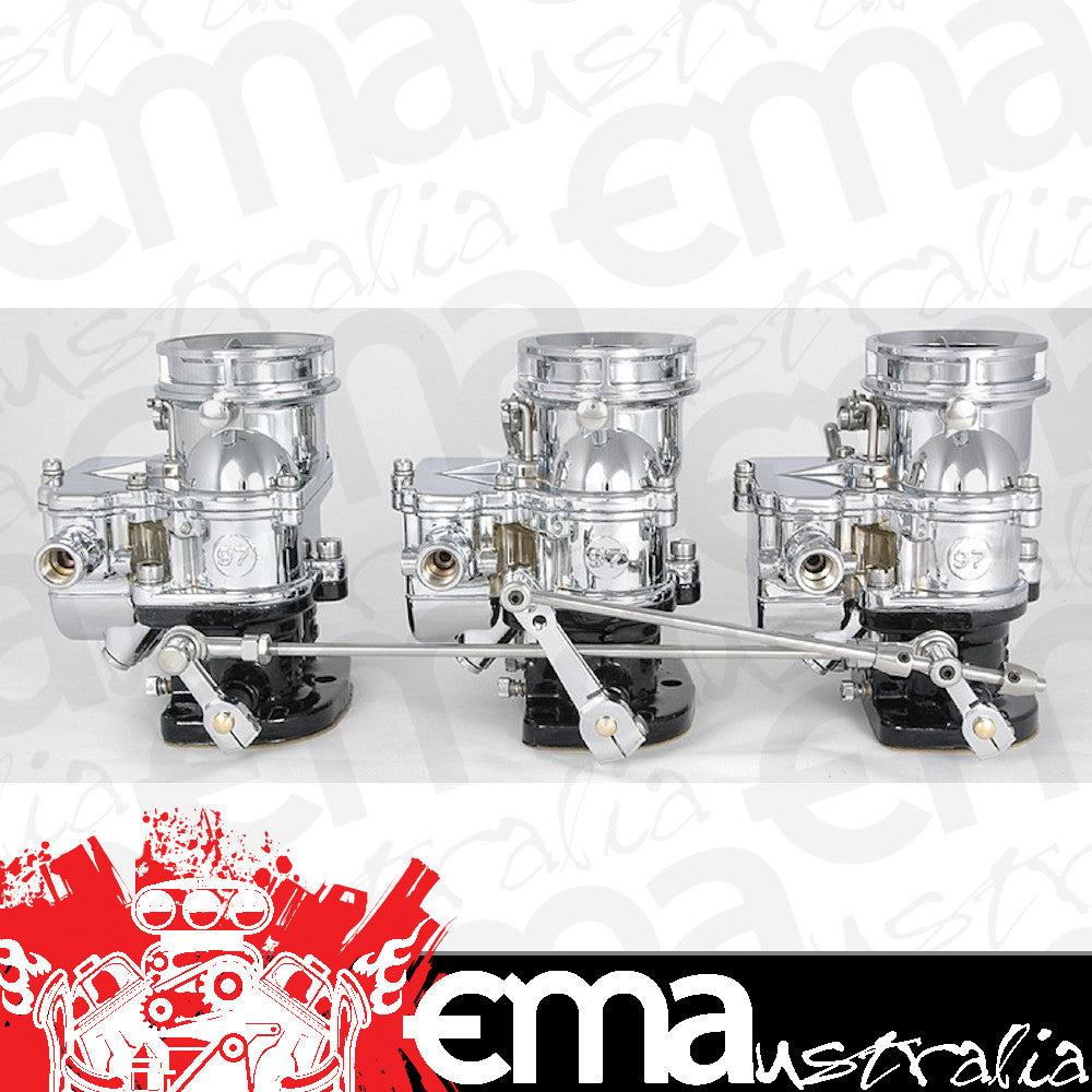 Stromberg STROM9246PRO-CHR Progressive 3x2 Chev Linkage