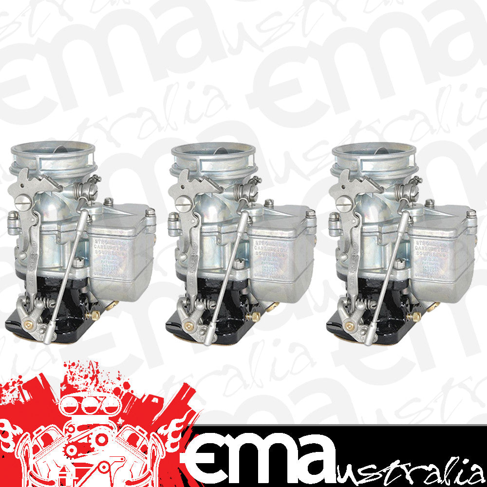 Stromberg STROM9510A-BIG-T 750CFM Big 97 Tripower Carburetor Set Plain