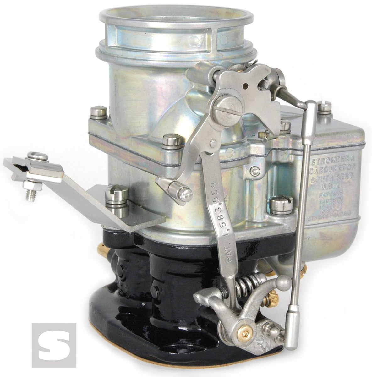 Stromberg STROM9510A-C Genuine Reproduction 97 Carburettor - New Plain Finish w/ Cable Choke