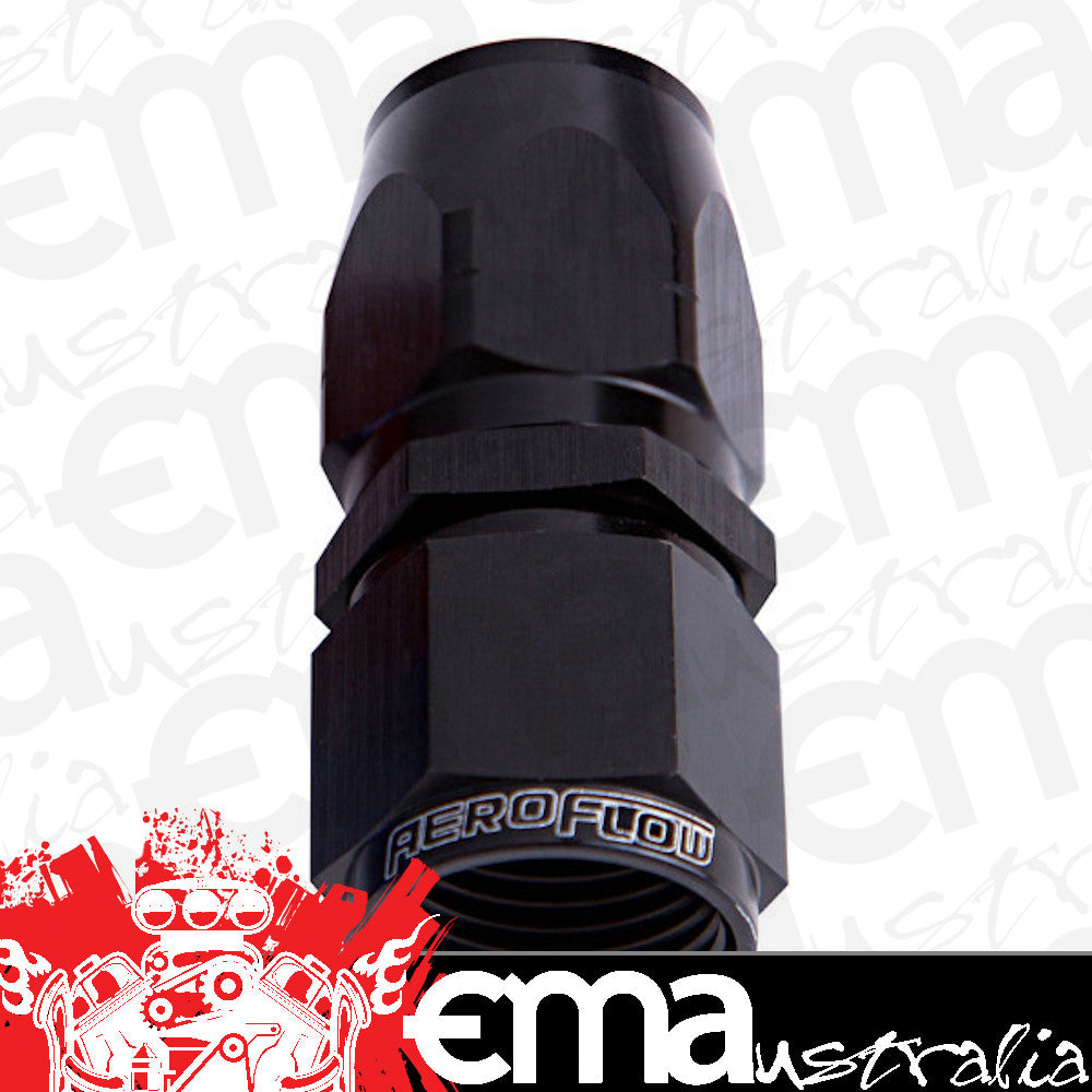 Aeroflow AF501-08BLK-25 Alloy Straight Hose End -8AN Black Swivel Nut (25 Pack)