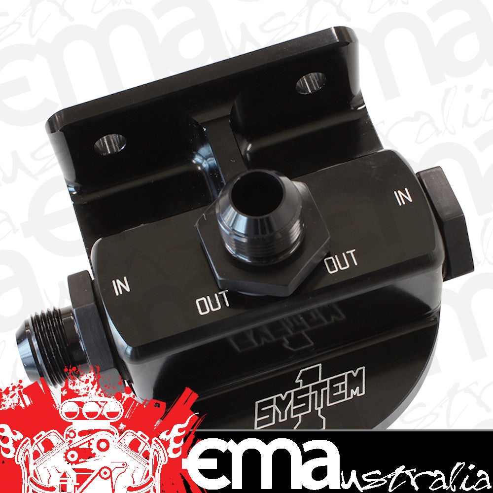 System One SY221-3P-12 Remote Filter Mount 1-1/2"-12 Thread suit HP6 Style Filter w/ x2 -12an Fittings