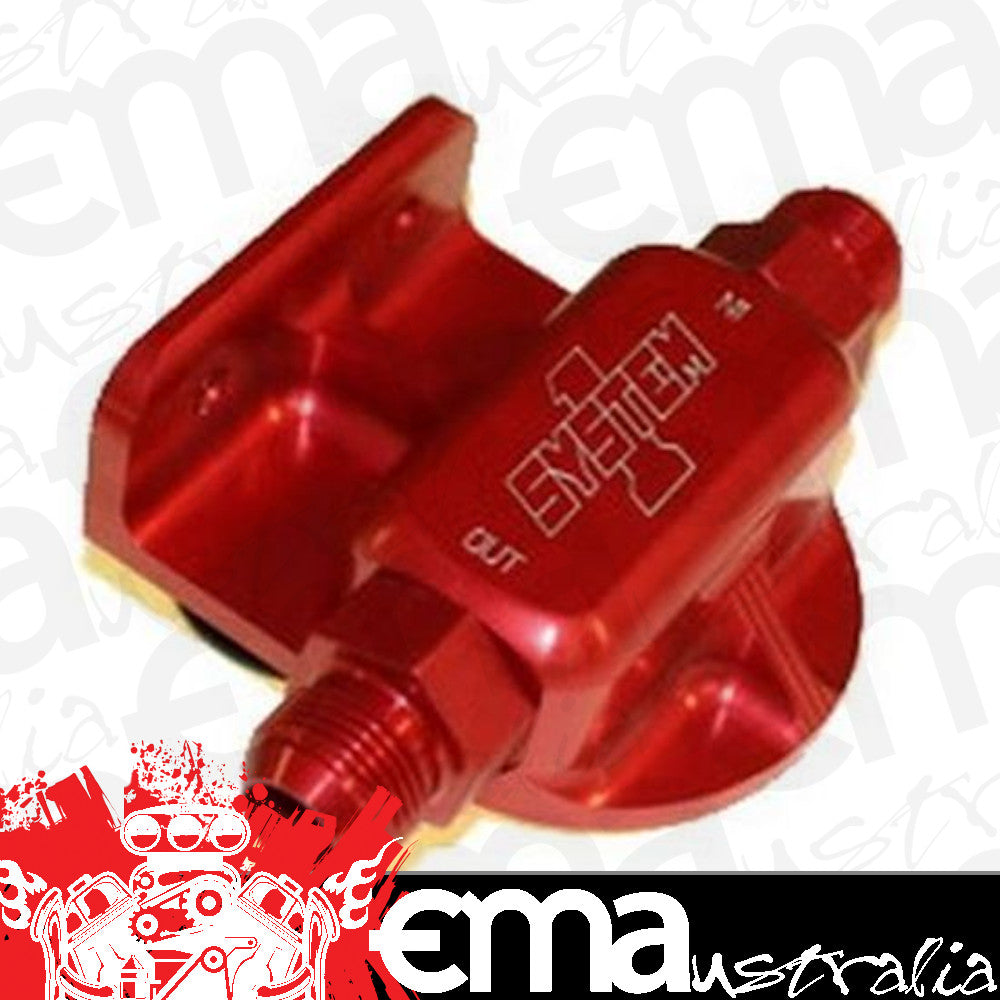 System One SY222-90007-12 Billet Side Port Remote Filter Mount Lh -12 Red