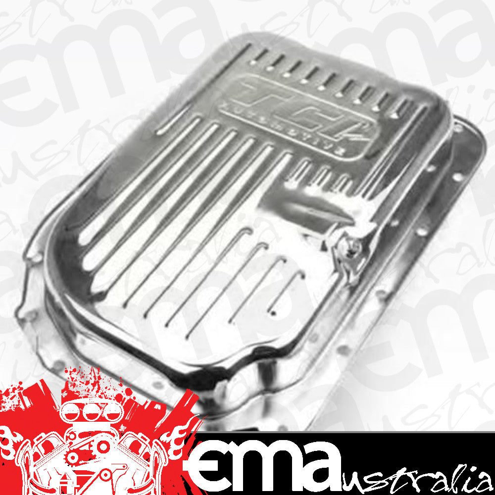TCI Auto TCI278011 4L80E Chrome Transmission Pan w/ Gasket And Drain Plug