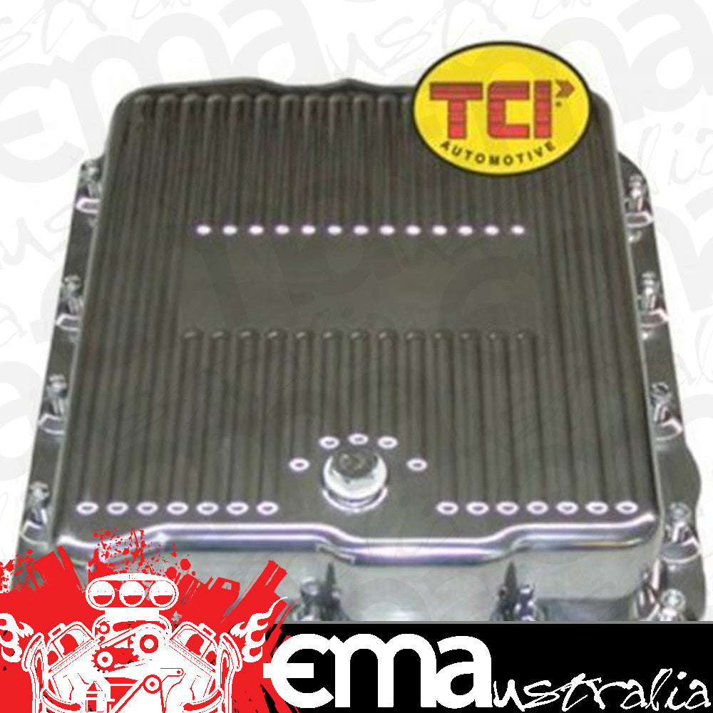 TCI Auto TCI378010 Automatic Transmission Pan Stock Aluminum Polished Gm 700R4 4L60E Kit