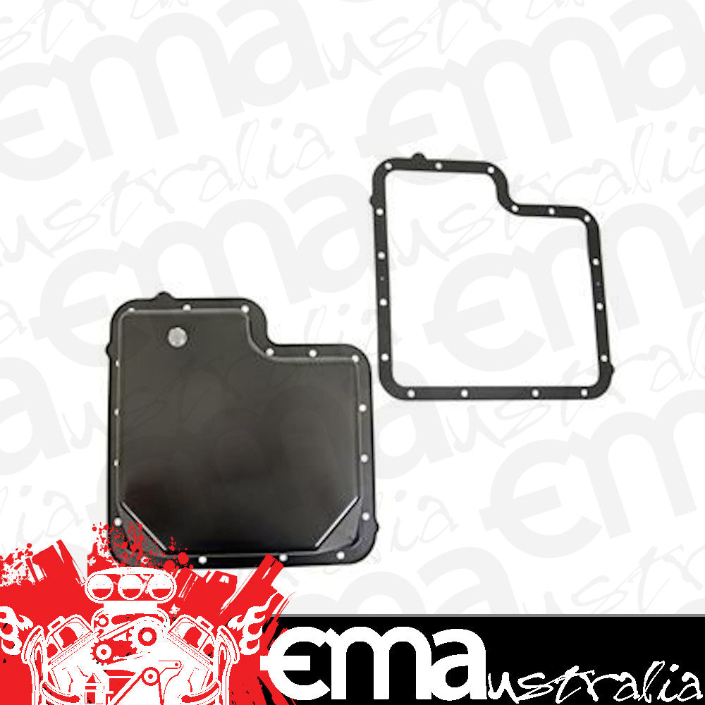 TCI Auto TCI428011 Automatic Transmission Pan Stock Steel Black Ford C-6