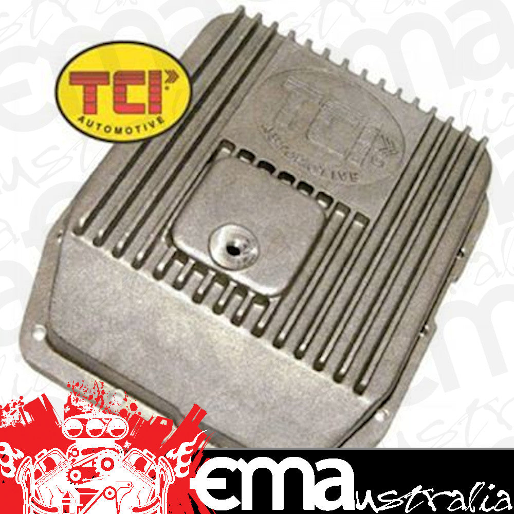 TCI Auto TCI438000 Automatic Transmission Pan Deep Aluminum Natural Ford Aod Aode 4R70W Kit