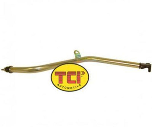 TCI Auto TCI743805 Automatic Transmission Dipstick w/ Tube Locking Steel/Plastic Gold Dichromate Black Chev 4L80E