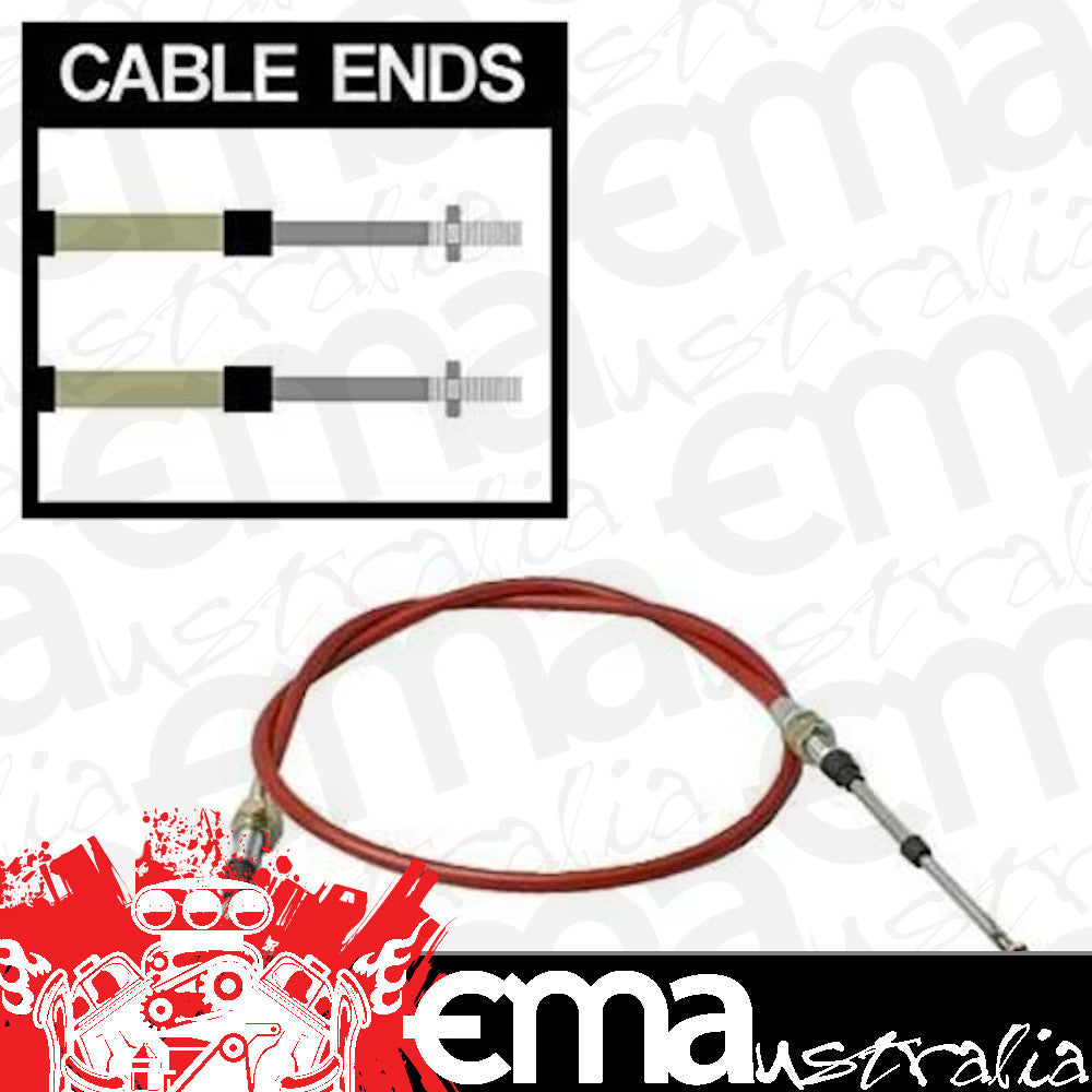 TCI Auto TCI840500 Shifter Cable 5 Ft. Length 2 In. Stroke Morse Style Threaded/Threaded Ends