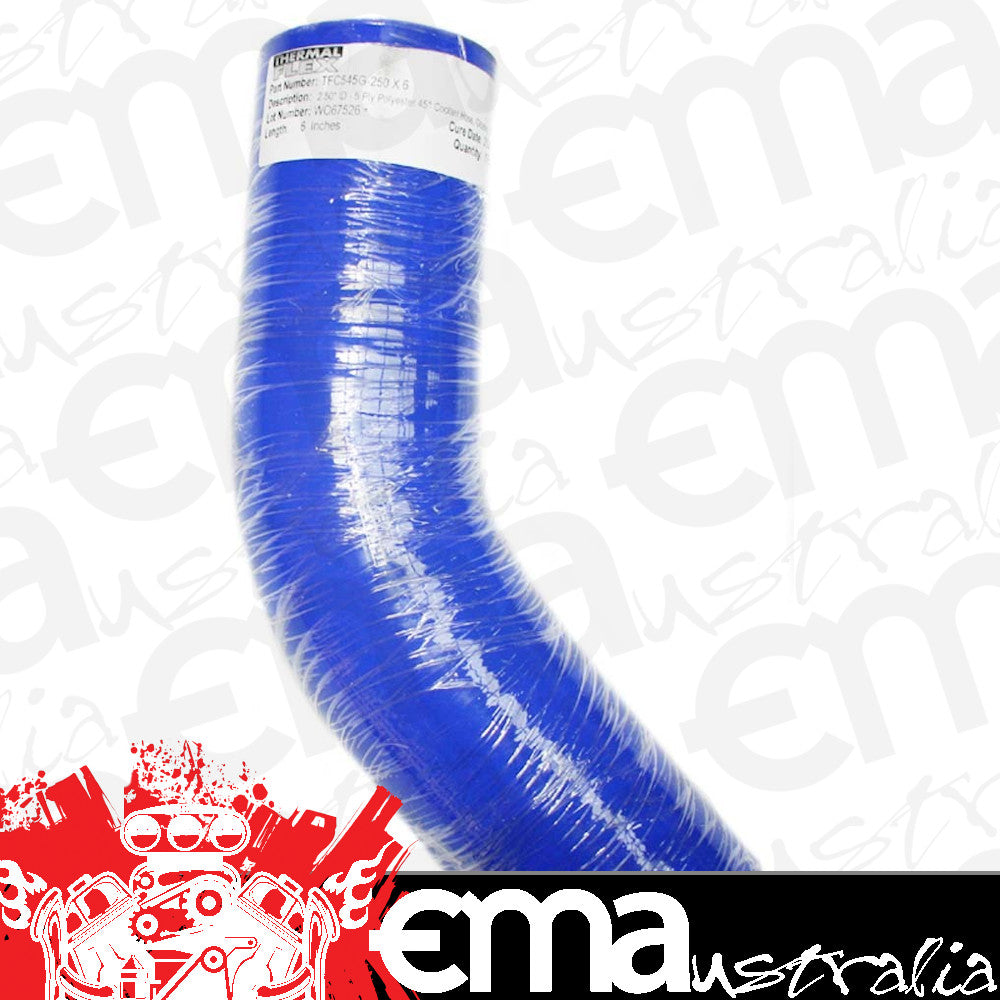 Thermal Flex TFC545GN-250x6 45¡ Bend Silicone Hose - Blue 2.50" I.D 6" Legs