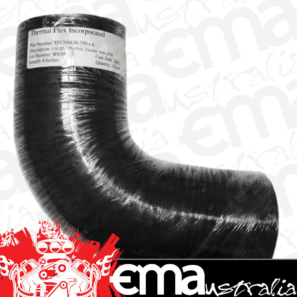 Thermal Flex TFC590GNB-125x6 90¡ Bend Silicone Hose - Black 1.25" I.D 6" Legs
