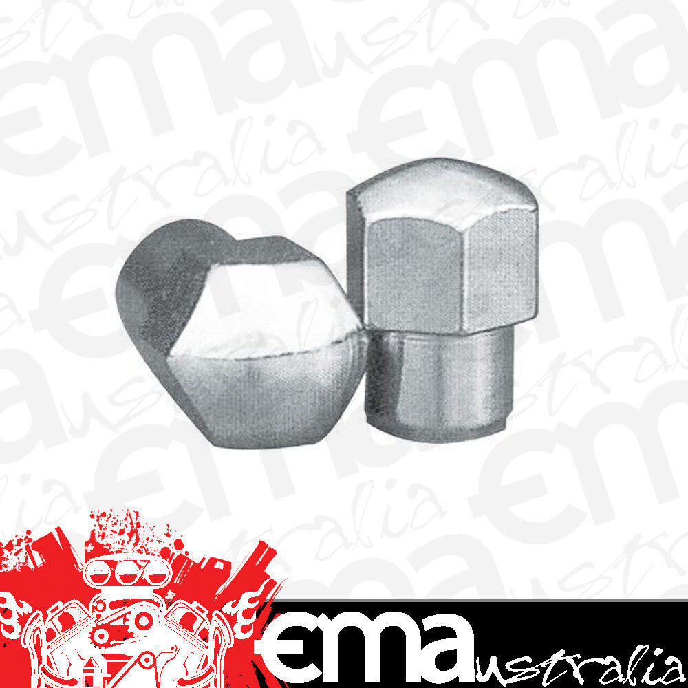 Topline TLC4002-4 Chrome Short Mag Wheel Nuts 7/16" Closed End 4 Pack