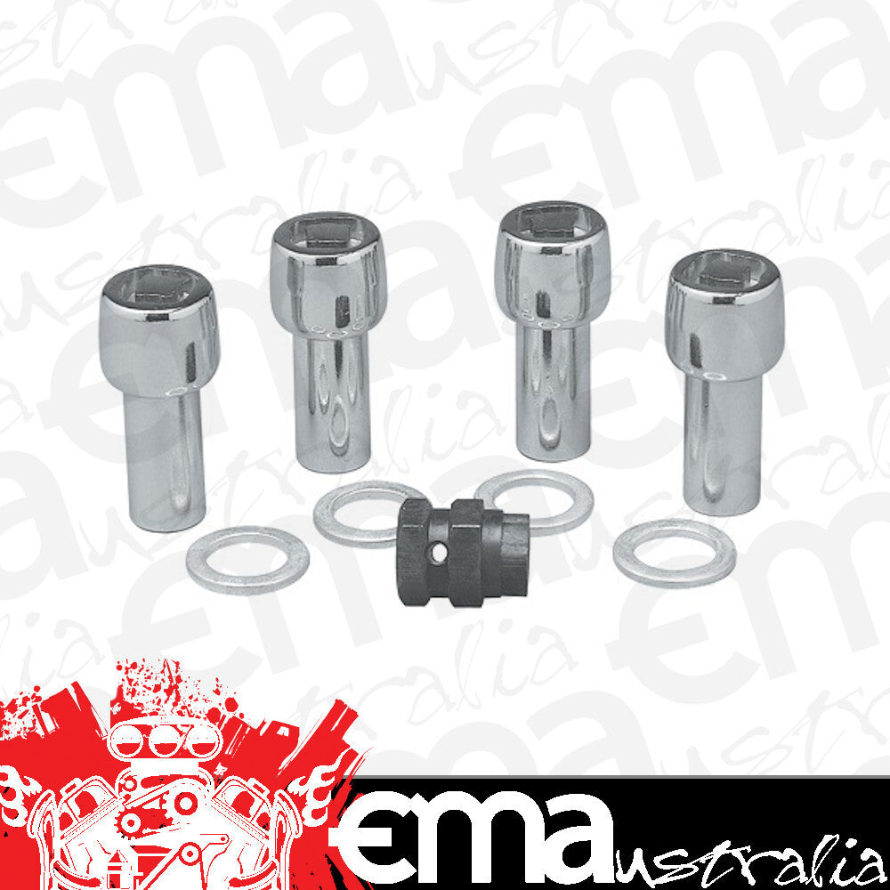 Topline TLC42705xLC Standard Mag Wheel Lock Nuts - 2.3" Tall 0.60" Shank 12mm x 1.50" Thread (Set of 4)