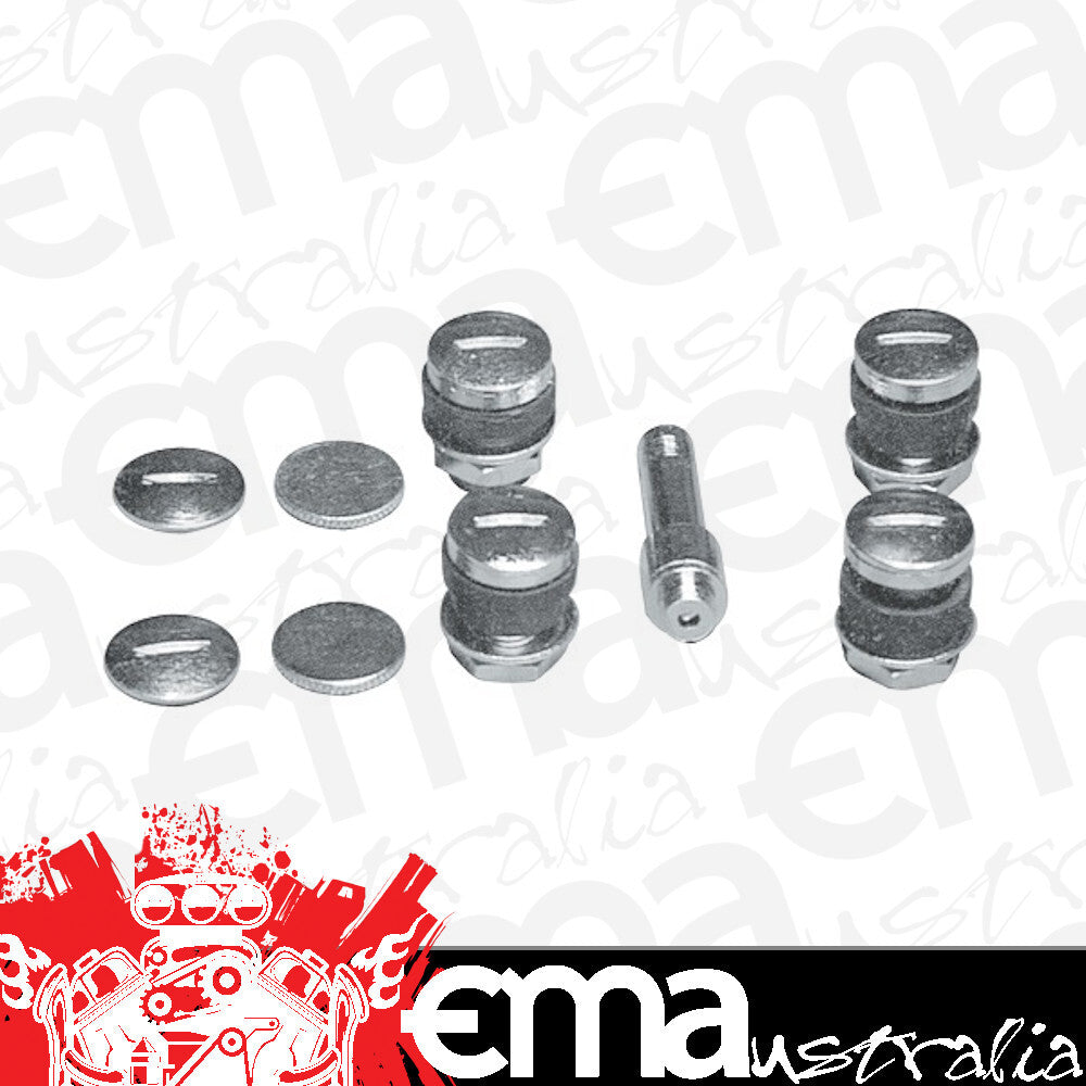 Topline TLC510-4C Flush Mount Valve Stems (Set of 4) Complete Kit w/ Filer Valve