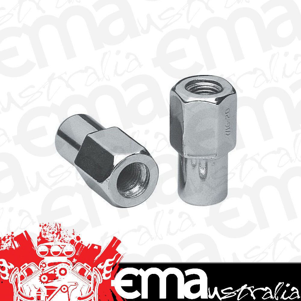 Topline | TLC8202-0-4 | Chrome Wheel Nuts Open End 7/16" Thread 3/4" Shank 4 Pack
