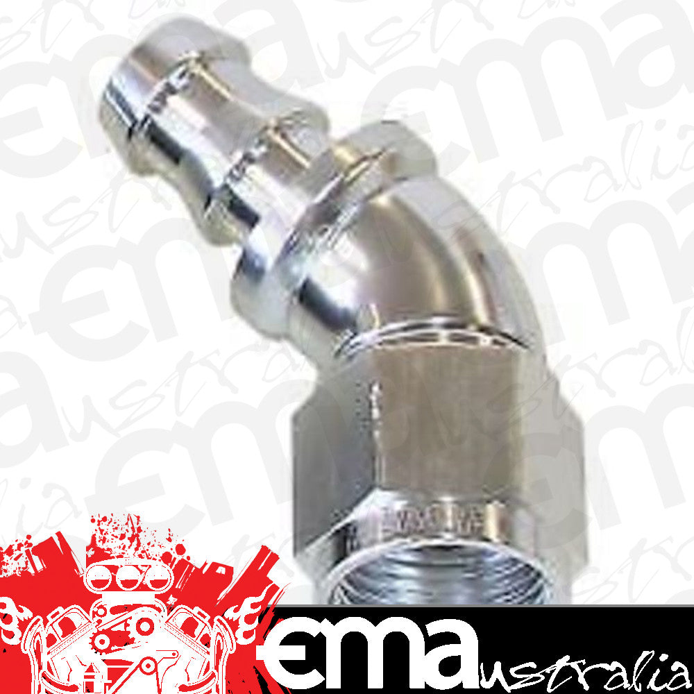 Aeroflow 400 series hose 6AN 45 Deg Full Flow Push Locsilver Full Flow Push Lock Aeroflow Performance Products AF512-06S