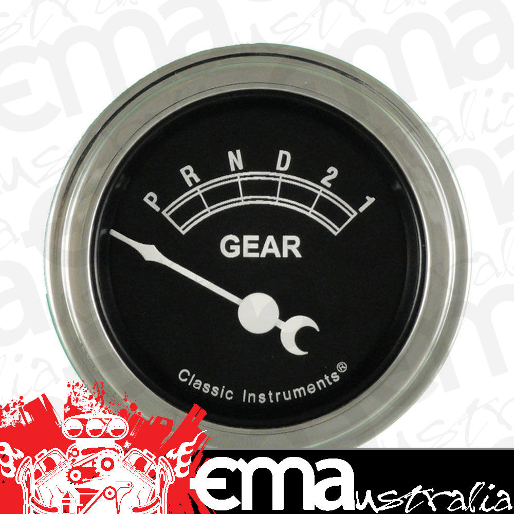 Classic Instruments TR07SLF Traditional 2-1/8" - Gear Indicator Gauge no Overdrive 2-1/8"