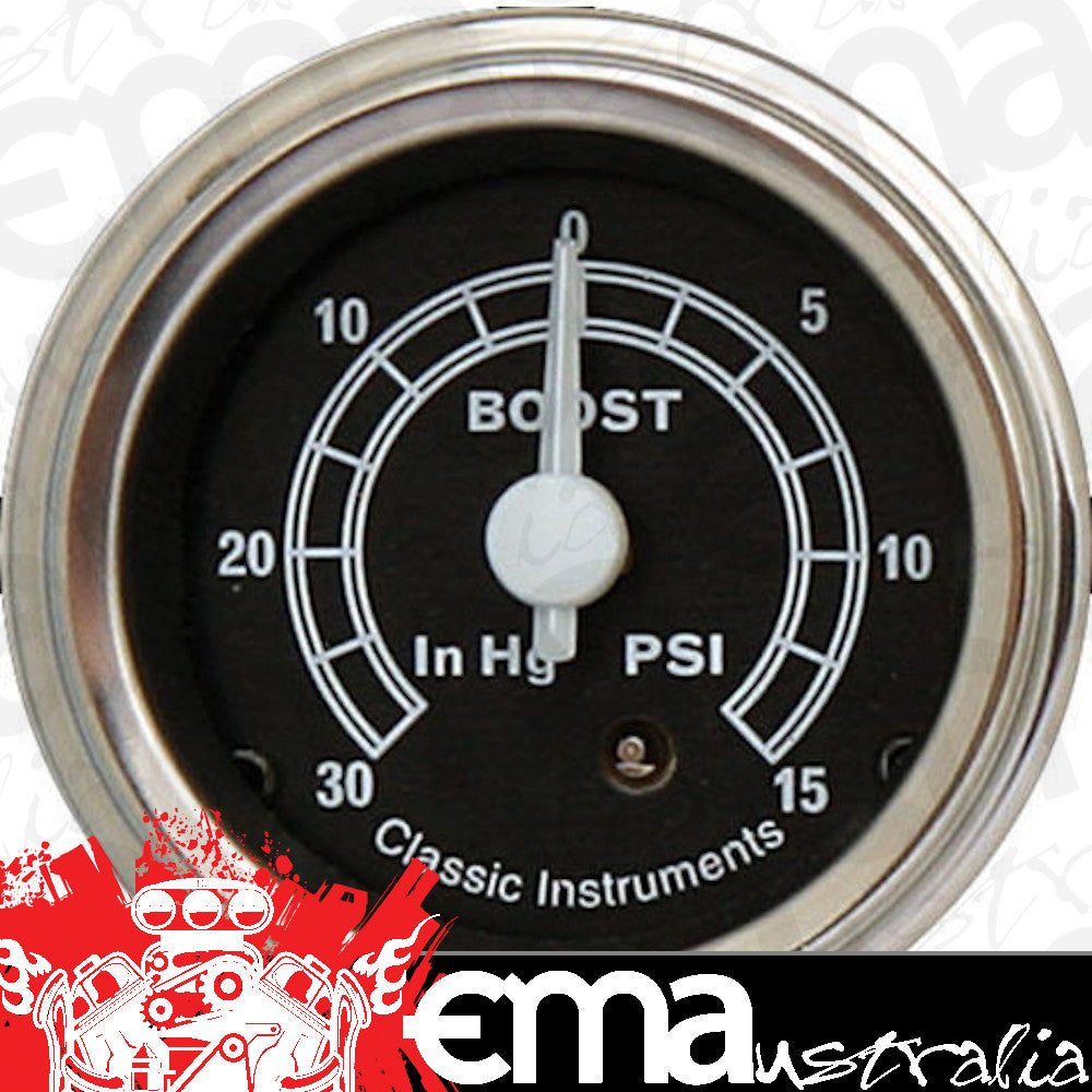 Classic Instruments TR08SLF Traditional - Boost Gauge 2-1/8"