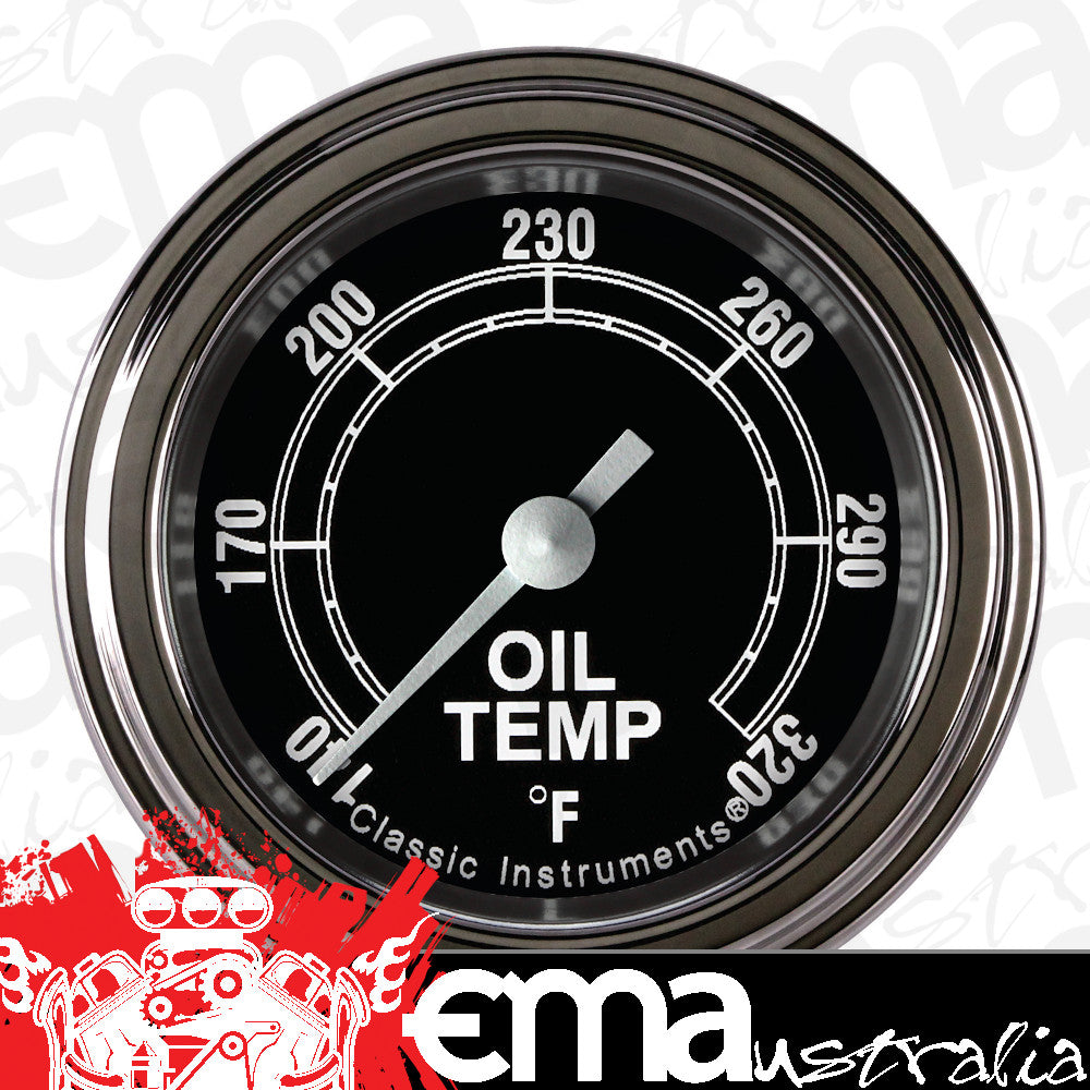 Classic Instruments TR128SLF Traditional - Oil Temp Gauge Full Sweep 2-1/8"