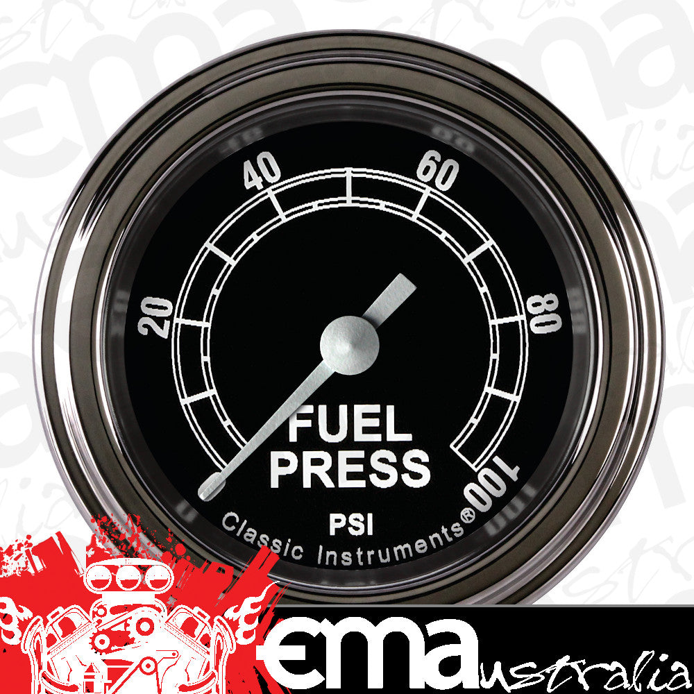 Classic Instruments TR146SLF Traditional 2-1/8" Full Sweep Fuel Pressure 100ps