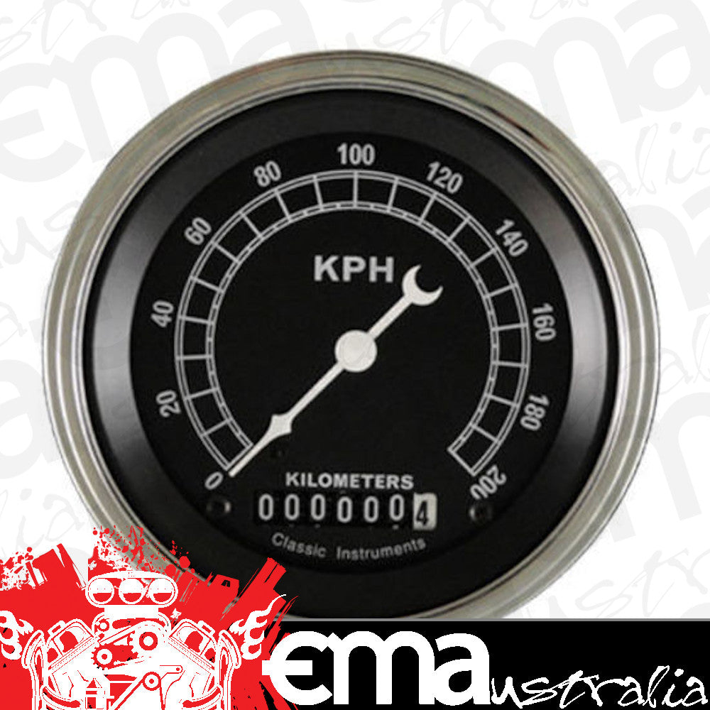 Classic Instruments TR59SLF Traditional - Speedometer Gauge 3-3/8" (stock KPH)