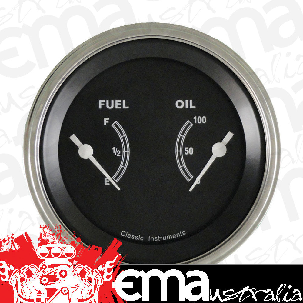 Classic Instruments TR72SLF Traditional - Dual Gauge Oil & Fuel (240-33 OHM)