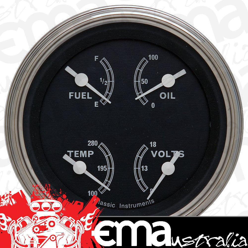 Classic Instruments TR76SLF Traditional - Quad Gauge 3-3/8" (240-33 OHM)