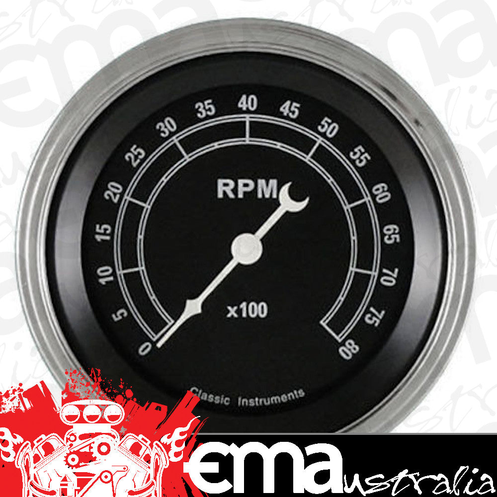 Classic Instruments TR80SLF Traditional - Tachometer 8K RPM 3-3/8"