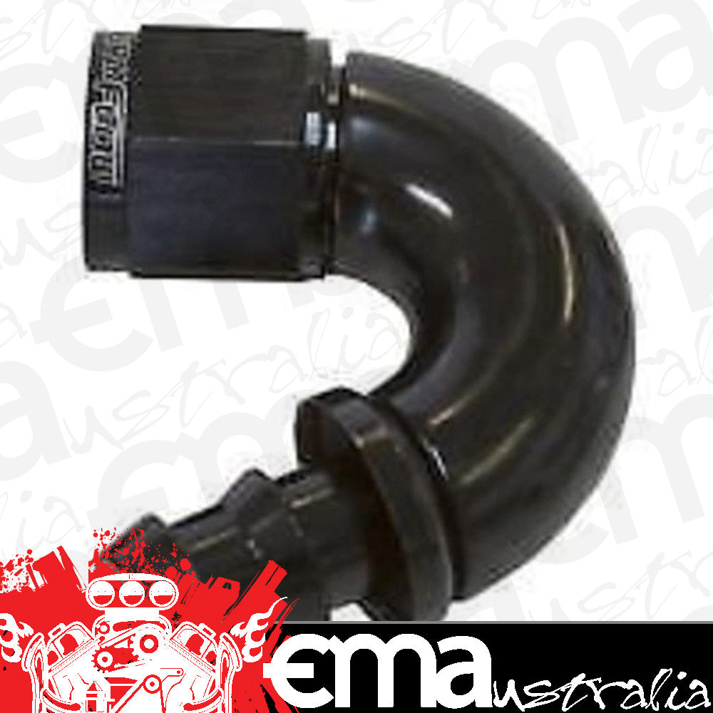 Aeroflow 400 series hose 8AN 150 Deg Full Flow Push Loblack Full Flow Push Lock Aeroflow Performance Products AF515-08BLK