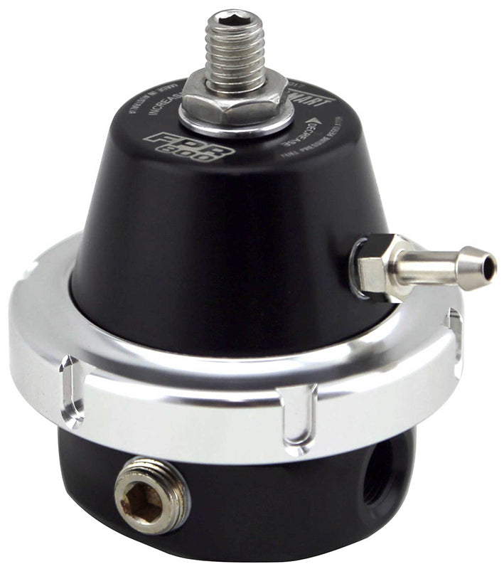 Turbosmart TS-0401-1102 EFI Fuel Pressure Regulator 800 HP Black w/ 1/8" Npt Inlet & Outlet & 1/8" Npt Gauge Port