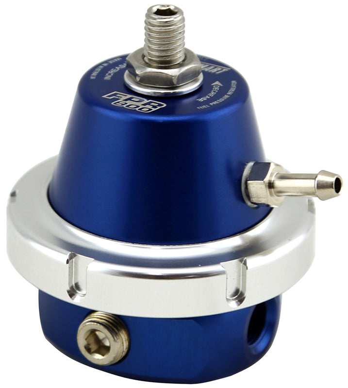 Turbosmart TS-0401-1103 EFI Fuel Pressure Regulator 1200 HP Blue w/ -6 An Inlet & Outlet & 1/8" Npt Gauge Port