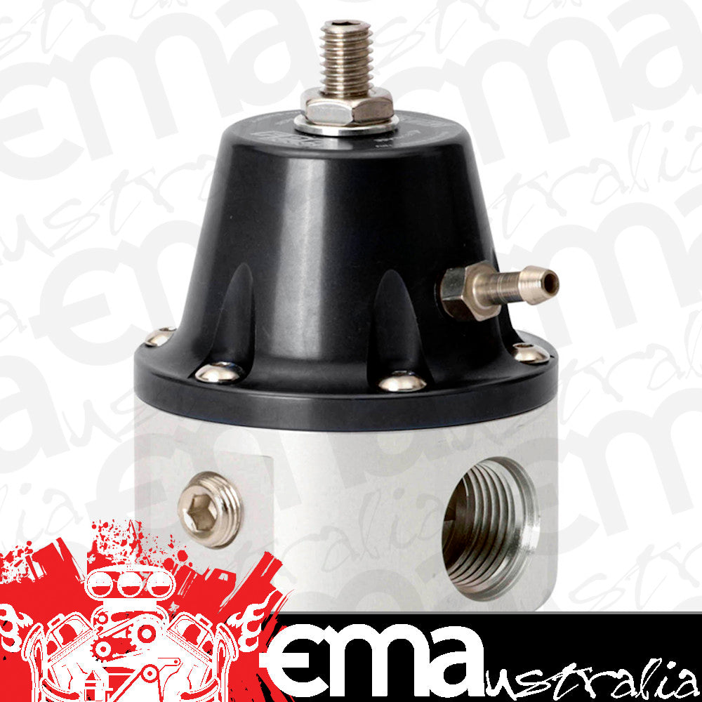 Turbosmart TS-0401-1106 EFI Fuel Pressure Regulator 2000 HP Black w/ -8 An Inlet & Outlet & 1/8" Npt Gauge Port