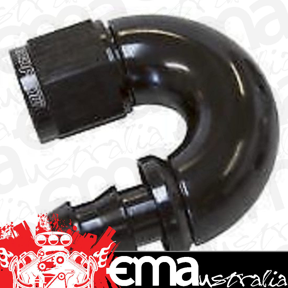 Aeroflow 400 series hose 10AN 180 Deg Full Flow Push Lblack Full Flow Push Lock Aeroflow Performance Products AF516-10BLK