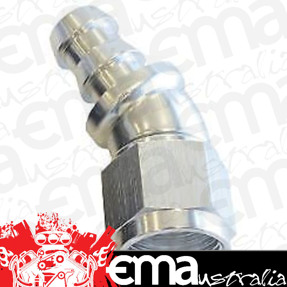 Aeroflow 400 series hose 4AN 30 Deg Full Flow Push Locsilver Full Flow Push Lock Aeroflow Performance Products AF517-04S