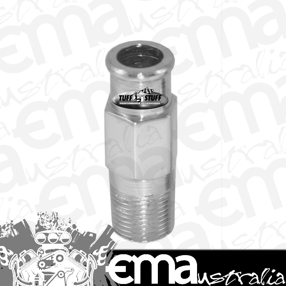 Tuff Stuff Performance TUF4450A Stuff 1/2" Npt Chrome Water Pump Hose Fitting 3/4" X 3" Long