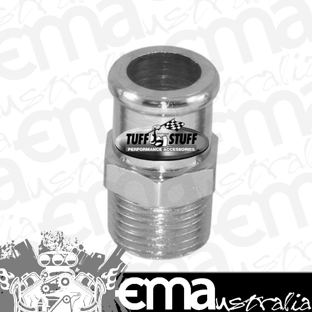 Tuff Stuff TUF4450B 1/2" Npt Chrome Water Pump Hose Fitting 3/4" X 1.5" Long